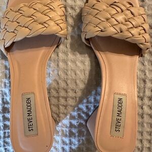 Steve Madden Braided Slide Sandals in Tan